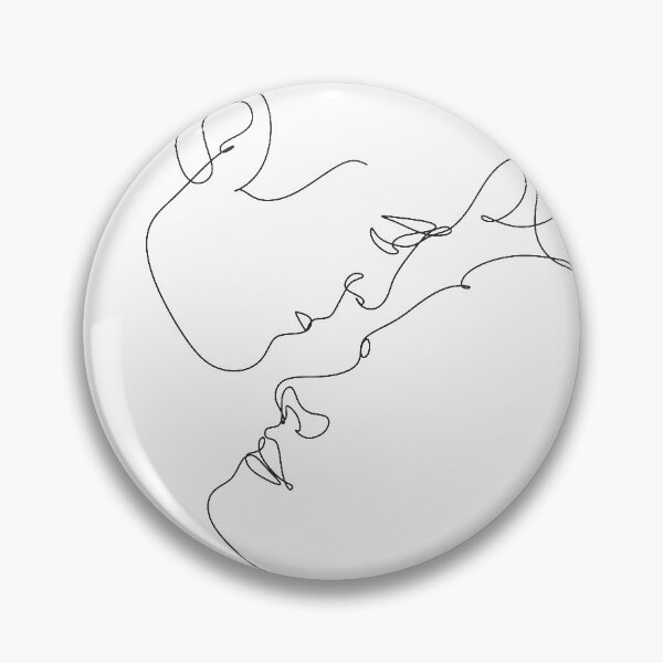 Item preview, simple line art drawing couple designed and sold by OneLinePrint.