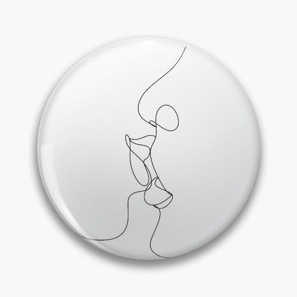 Item preview, simple line art drawing couple designed and sold by OneLinePrint.