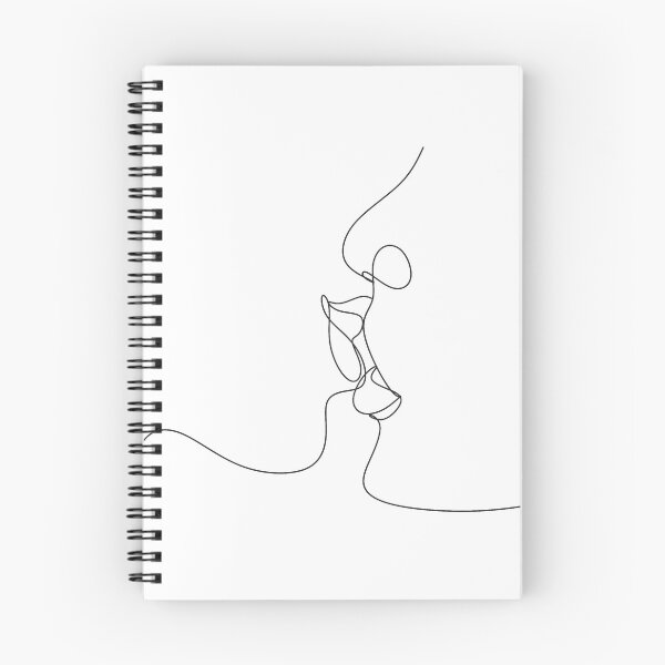 Item preview, simple line art drawing couple designed and sold by OneLinePrint.
