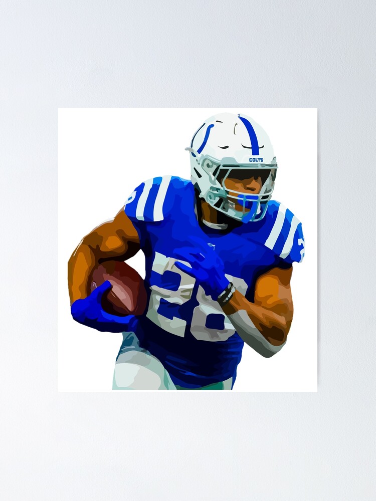 Jonathan Taylor Indianapolis Colts 27 x 39 Framed Art Jersey Print