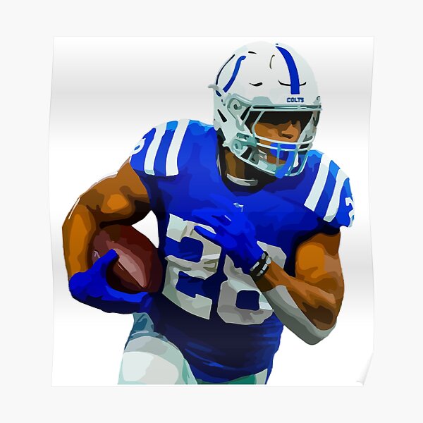 Jonathan Taylor 28 Indianapolis Colts football retro poster shirt