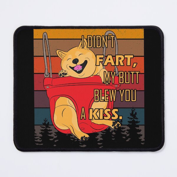 Item preview, funny pug i didn't fart, my butt blew you a kiss saying/quote artistic distressed sunset retro dog face design designed and sold by SamRVstore.