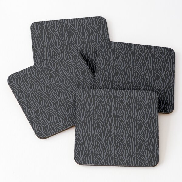 Item preview, Black and Dark Blue Tiger Stripes Pattern Pairs DE 2022 Trending Color Parisian Night DEA184 designed and sold by ColorOfTheYears.