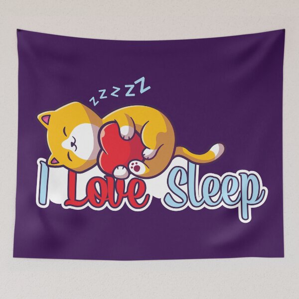 Item preview, Festival Of Sleep Day- Catnap- I Love Sleep designed and sold by NawalMagdy.