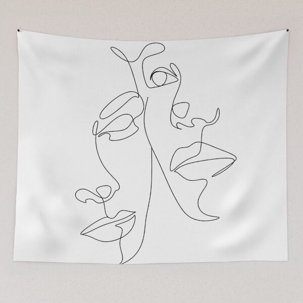 Item preview, Face art Print. Minimal Woman. Woman face  one line designed and sold by OneLinePrint.
