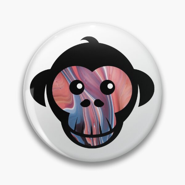 Item preview, Pink and Blue Marbled Monkey designed and sold by BuzzySpaceBee.