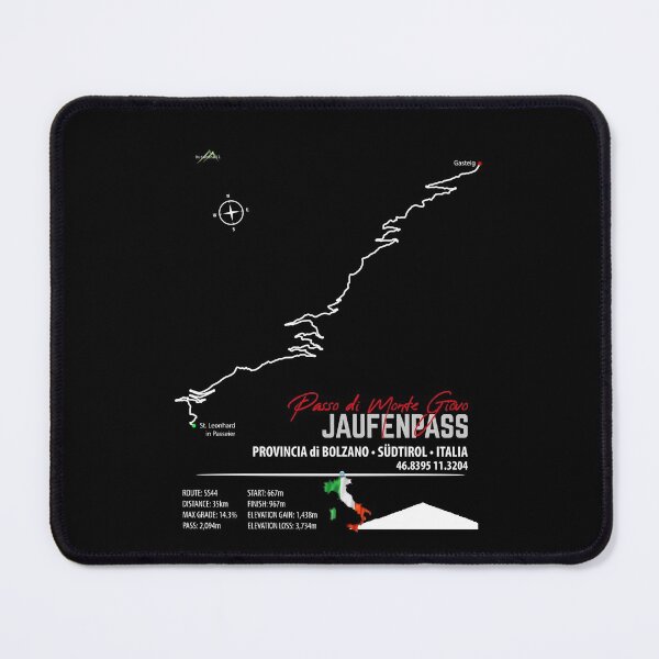 Item preview, Passo di Monte Giovo Jaufenpass Italy Motorcycle Sports Car Trail Map Art Print Sticker T-Shirt designed and sold by OuterShellUK.
