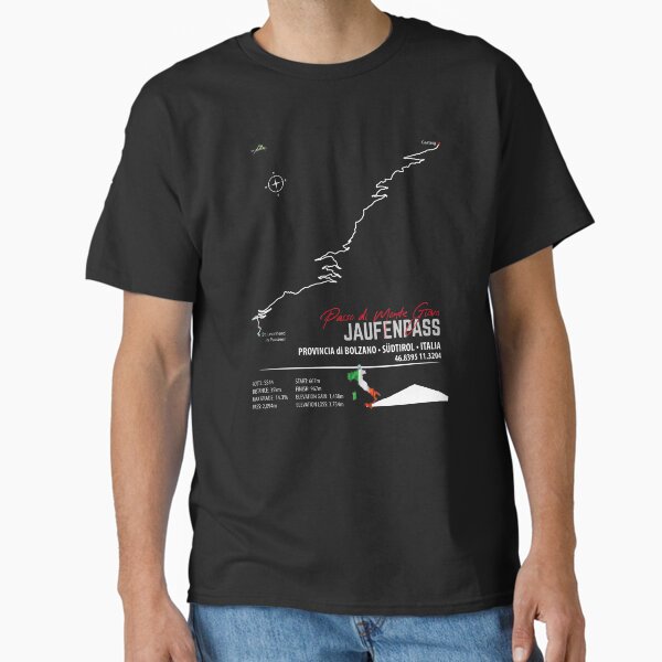Item preview, Passo di Monte Giovo Jaufenpass Italy Motorcycle Sports Car Trail Map Art Print Sticker T-Shirt designed and sold by OuterShellUK.