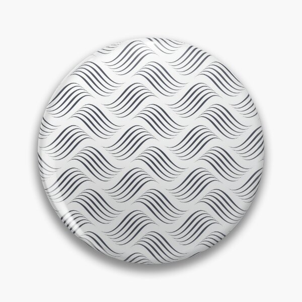 Item preview, Dark Blue and White Wavy Tessellation Line Pattern - DE 2022 Trending Color Parisian Night DEA184 designed and sold by ColorOfTheYears.
