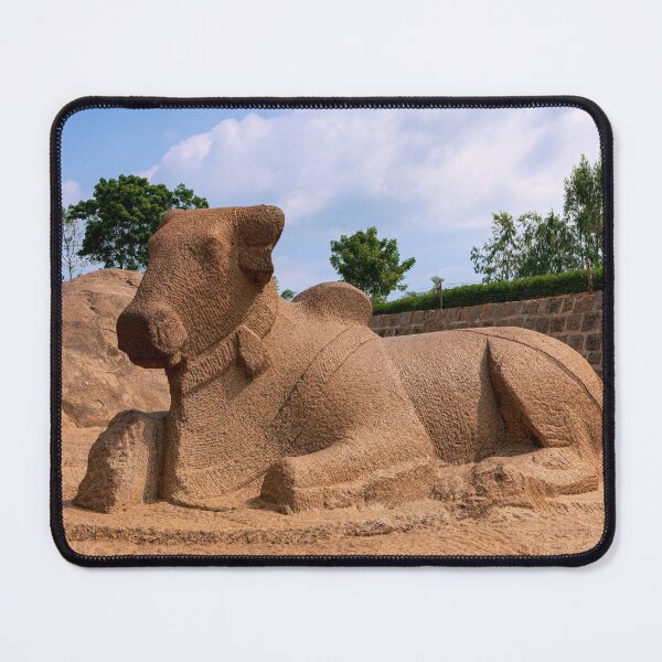 Item preview, Mahabalipuram, India - Nandi The Bull Near Arjuna's Ratha designed and sold by Mano Chandra Dhas.