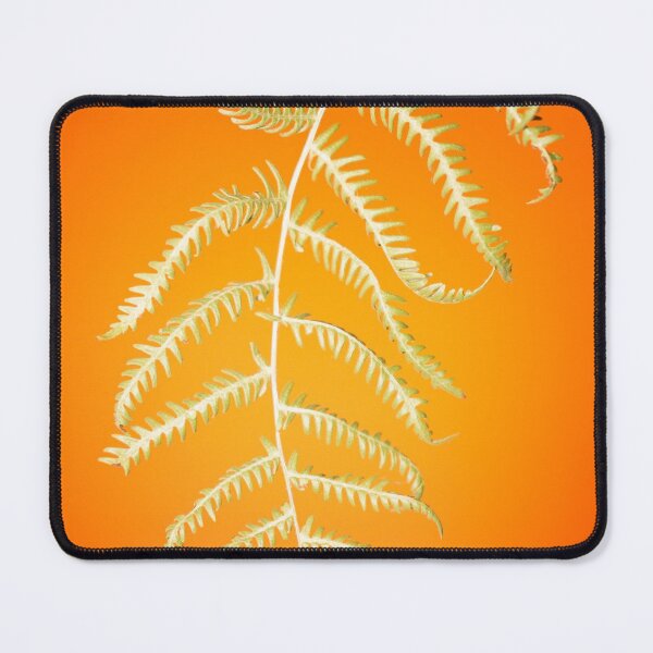 Item preview, Green Fern Leaf on Orange designed and sold by FOLK ART FUSION by heidiannemorris.