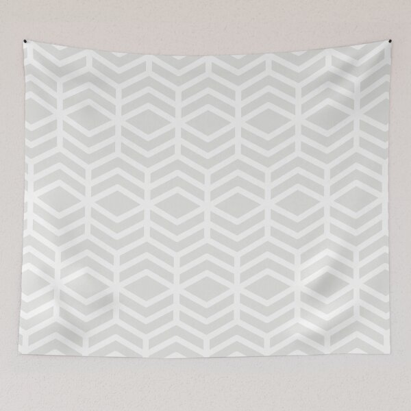 Item preview, Pale Gray and White Chevron Line Shape Pattern Pairs 2022 Trending Color Swiss Meringue DEHW04 designed and sold by ColorOfTheYears.