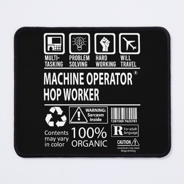 Item preview, Machine Operator Hop Worker T Shirt - MultiTasking Certified Job Gift Item Tee designed and sold by andahanson.