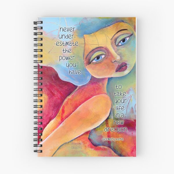 Item preview, painting by denthe of day-draming girl with empowering quote Never underestimate your own power designed and sold by dentheART.