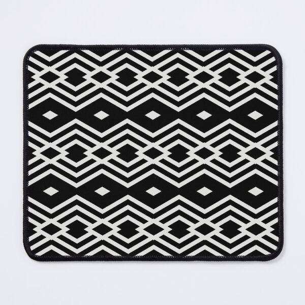 Item preview, Black and Pale Gray Horizontal Stripe Diamond Pattern - 2022 Trending Color Swiss Meringue DEHW04 designed and sold by ColorOfTheYears.