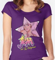 Jem and the Holograms Star Cute Kawaii 80's 1980's Retro Women's Fitted Scoop T-Shirt