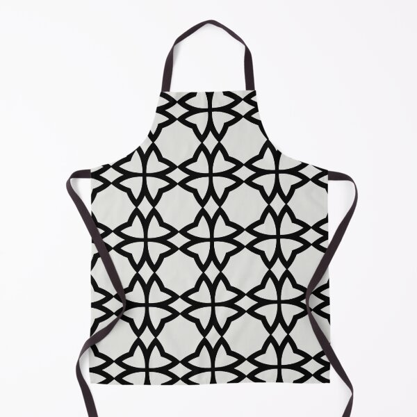 Item preview, Black and Pale Gray Symmetrical Flower Pattern Pairs 2022 Trending Color Swiss Meringue DEHW04 designed and sold by ColorOfTheYears.