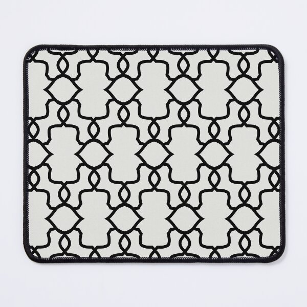Item preview, Black and Pale Gray Ornamental Shape Pattern 4 Pairs 2022 Trending Color Swiss Meringue DEHW04 designed and sold by ColorOfTheYears.