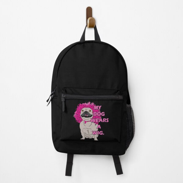 Item preview, funny my dog wears a wig saying/quote artistic dog face design designed and sold by SamRVstore.
