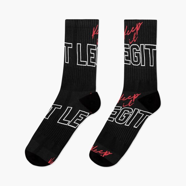 Item preview, Keep it legit black red and white text  t-shirt design designed and sold by Cosmowear.