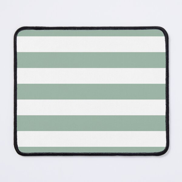 Item preview, Medium MUTED GREEN and WHITE Horizontal STRIPES designed and sold by RachelMacht.