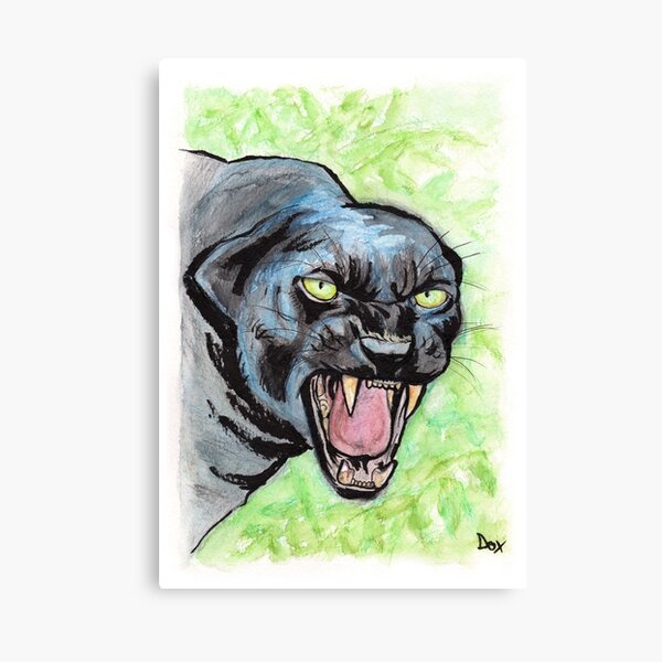 Mad Black Panther Impression sur toile