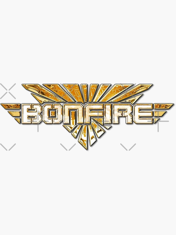 Bonfire Logo Sticker By Feria E Redbubble