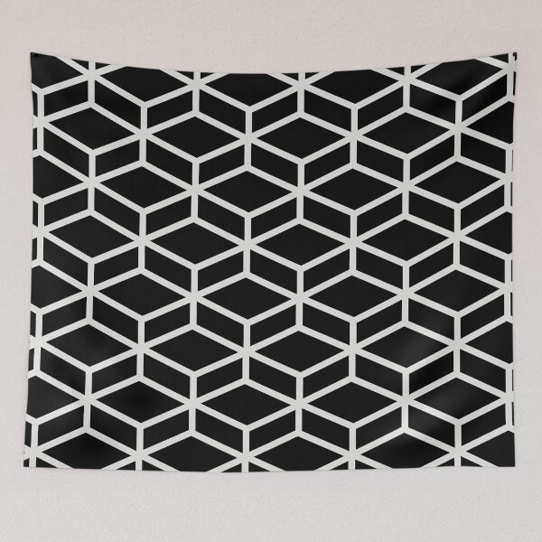 Item preview, Black and Pale Gray Tessellation Line Pattern 8 Pairs 2022 Trending Color Swiss Meringue DEHW04 designed and sold by ColorOfTheYears.