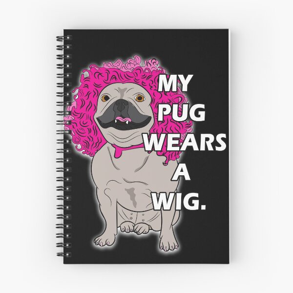 Item preview, funny my dog wears a wig saying/quote artistic dog face design designed and sold by SamRVstore.