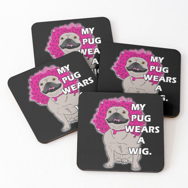 Item preview, funny my dog wears a wig saying/quote artistic dog face design designed and sold by SamRVstore.