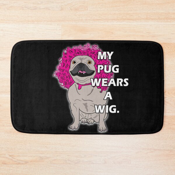 Item preview, funny my dog wears a wig saying/quote artistic dog face design designed and sold by SamRVstore.