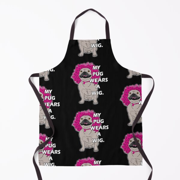 Item preview, funny my dog wears a wig saying/quote artistic dog face design designed and sold by SamRVstore.