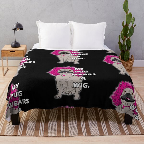 Item preview, funny my dog wears a wig saying/quote artistic dog face design designed and sold by SamRVstore.