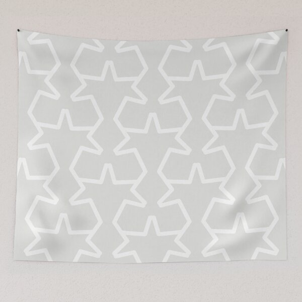 Item preview, Pale Gray and White Tessellation Line Pattern 15 Pairs 2022 Trending Color Swiss Meringue DEHW04 designed and sold by ColorOfTheYears.