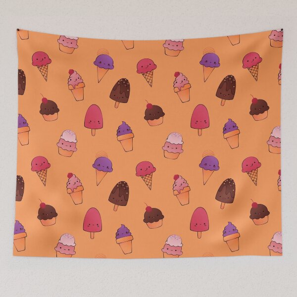 Item preview, Ice cream pattern design large size yellow designed and sold by Bianca Brownish.