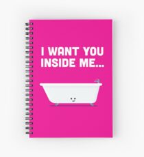 Character Building - Valentines - Bathtub - Inside Me Spiral Notebook