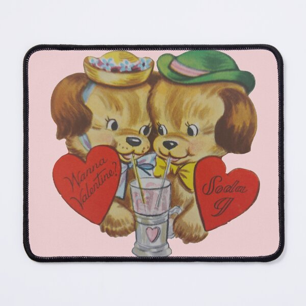 Item preview, Vintage Valentine’s Day Card with Puppy Dogs  designed and sold by Pinkmagenta.