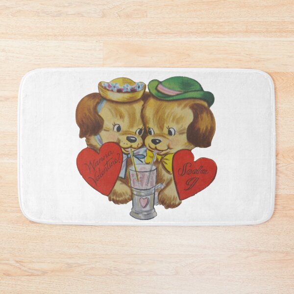 Item preview, Vintage Valentine’s Day Card with Puppy Dogs  designed and sold by Pinkmagenta.