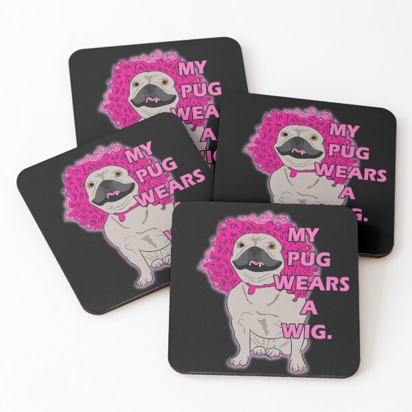 Item preview, funny my dog wears a wig saying/quote artistic dog face design designed and sold by SamRVstore.