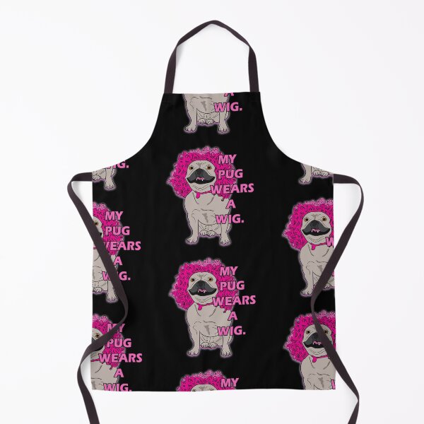 Item preview, funny my dog wears a wig saying/quote artistic dog face design designed and sold by SamRVstore.