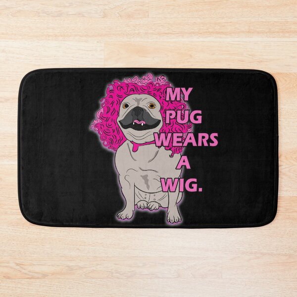 Item preview, funny my dog wears a wig saying/quote artistic dog face design designed and sold by SamRVstore.