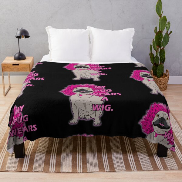 Item preview, funny my dog wears a wig saying/quote artistic dog face design designed and sold by SamRVstore.