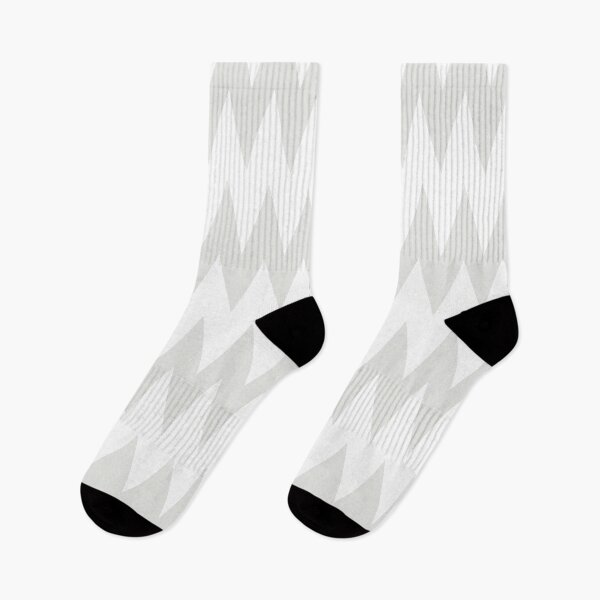 Item preview, Pale Gray and White Zig Zag Line Stripe Pattern Pairs 2022 Trending Color Swiss Meringue DEHW04 designed and sold by ColorOfTheYears.