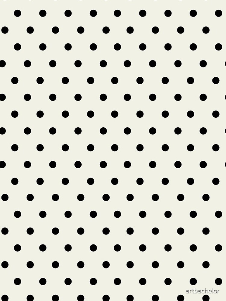 Black and Ivory Elegant Polka Dots iPhone Case