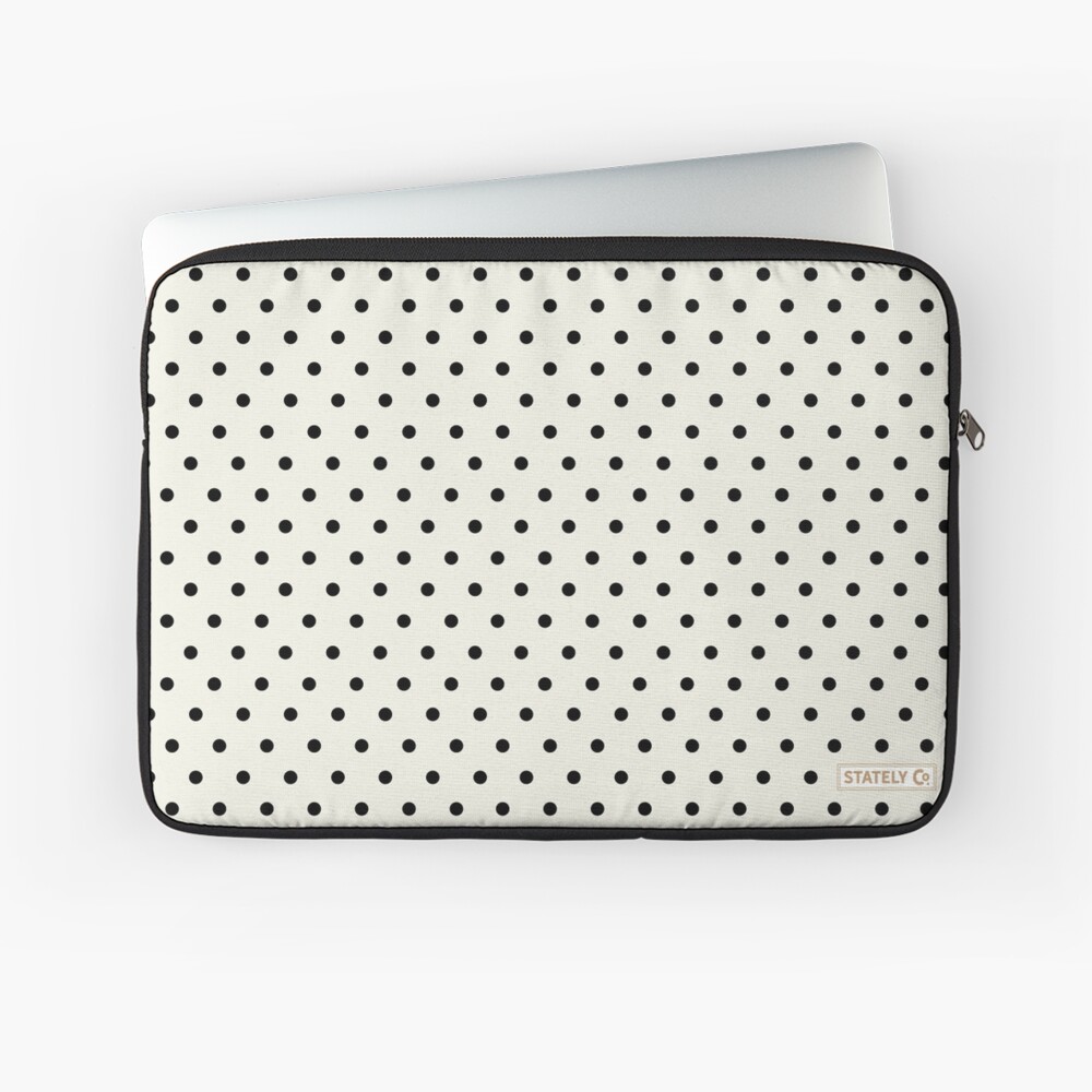 Black and Ivory Elegant Polka Dots iPhone Case