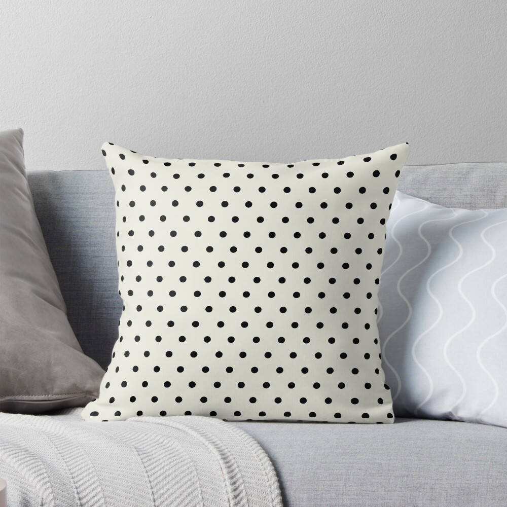 Black and Ivory Elegant Polka Dots iPhone Case