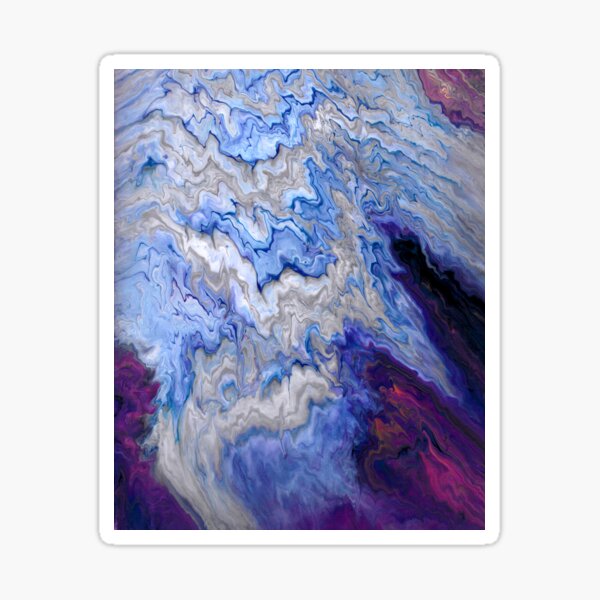 Storm Shower - Acrylic Pour Sticker