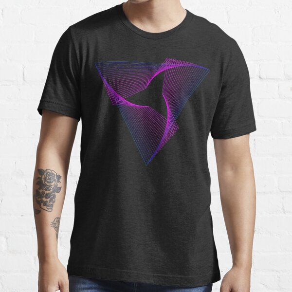 "Abstract Geometry Line Art Neon Triangle" Tshirt for Sale by ddtk