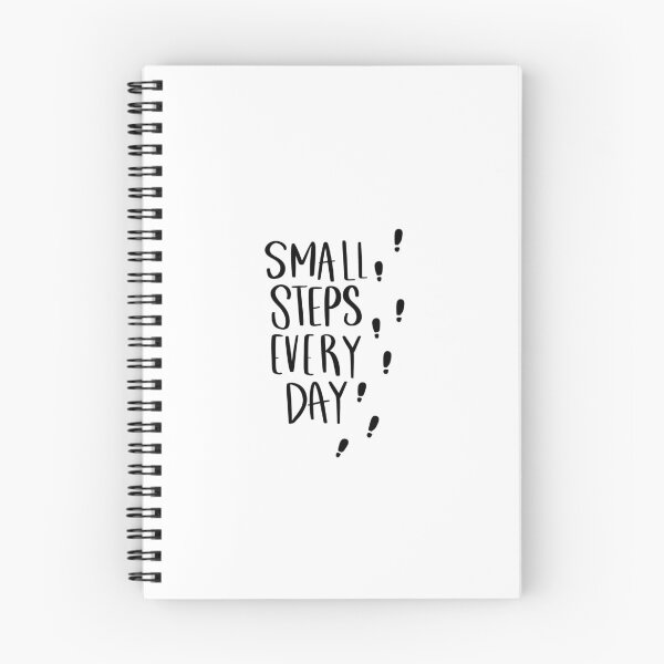 Item preview, Small Steps Every Day. Sentence. Black Text. Calligraphy. Letters. designed and sold by AnaStickerD.
