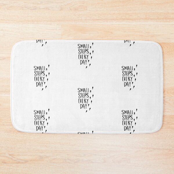 Item preview, Small Steps Every Day. Sentence. Black Text. Calligraphy. Letters. designed and sold by AnaStickerD.